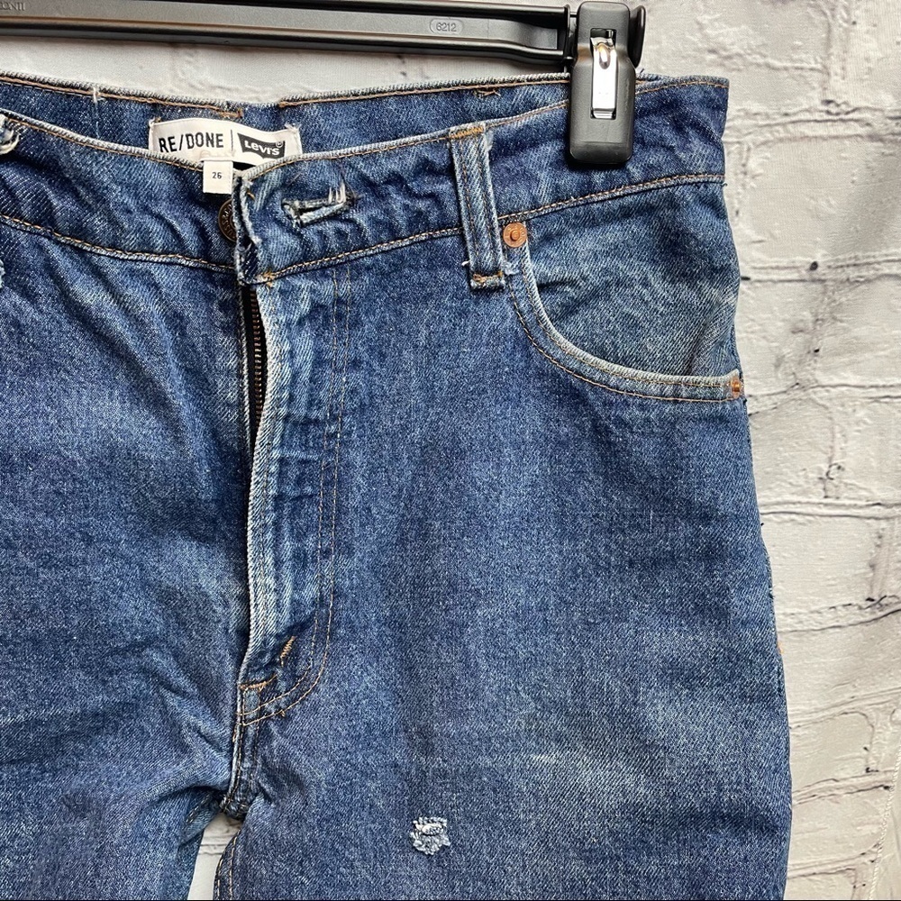 New Re/Done X levi’s 70’s super crop boot - indigo size 26 - Picture 5 of 14